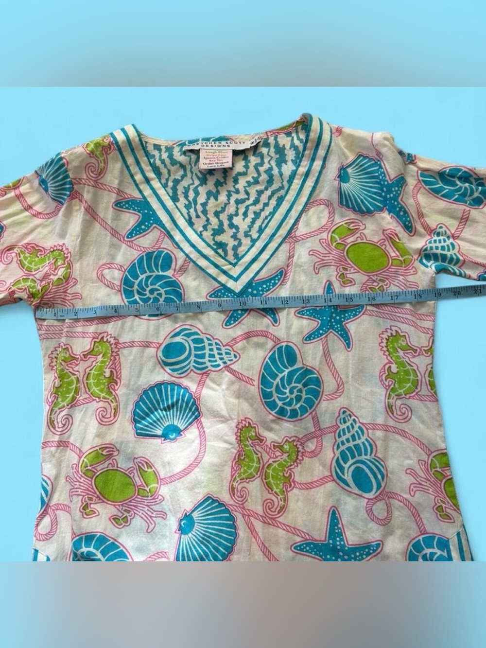 Gretchen Scott Designs Sea Life Tunic Top - Size S - Picture 3 of 5